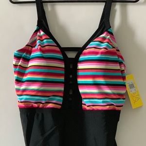 Costa Del Sol Plus Strappy One Piece Swim Multi
